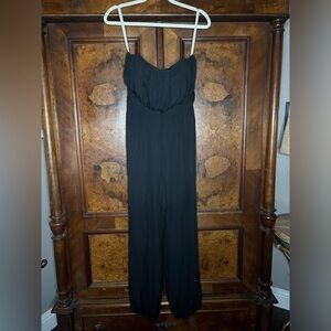 EUC Shoshanna- 100% Silk Elegant Black Strapless Jumpsuit. Size 4